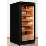 Vincellar C230A-CABK Star Black box / Canadian Cedar Wood Shelf Thermostatic Cigar Cabinet (5-tier, 600-1000pcs)